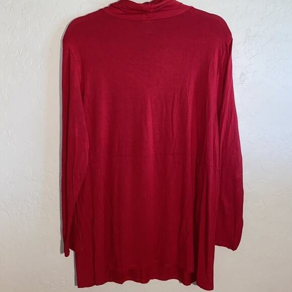 J.Jill wearever collection red long sleeve tunic top - Picture 6 of 9